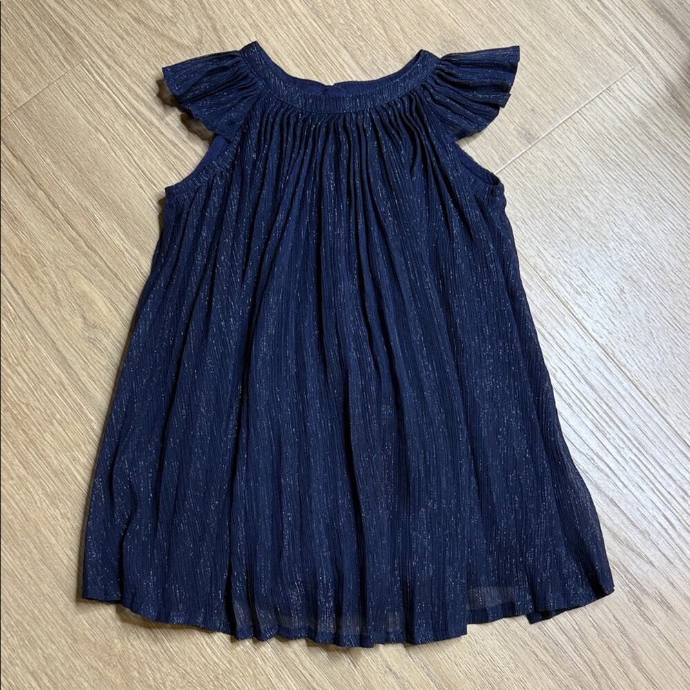 Baby GAP Navy and Silver Metallic Dress Size 12-18 Months